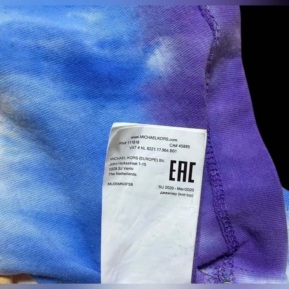 Michael Kors Red and Yellow Tie-Dye Shirt - Picture 11 of 11